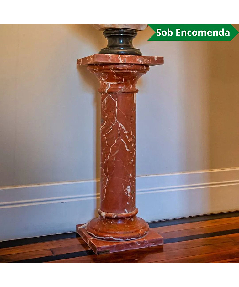 imagem do produto Coluna em M�rmore Rosso 103cm  VRMP342 Elegante para Projetos Arquitet�nicos de Luxo 