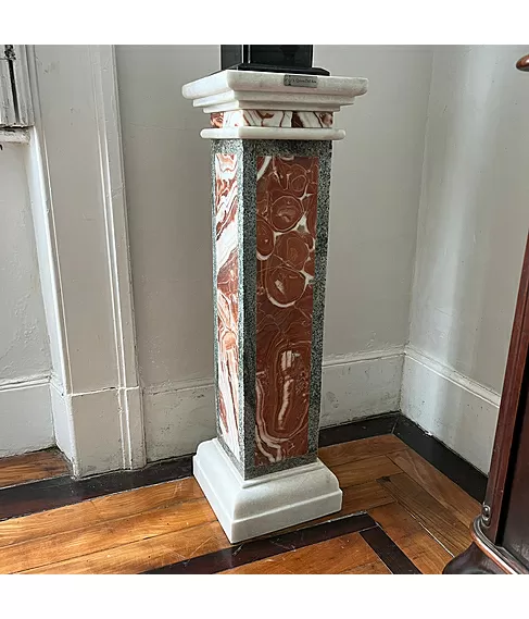 imagem de Coluna Grega em Mármore Mista 100cm VRMP349 Design Clássico