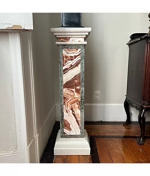 imagem de Coluna Grega em Mármore Mista 100cm VRMP349 Design Clássico