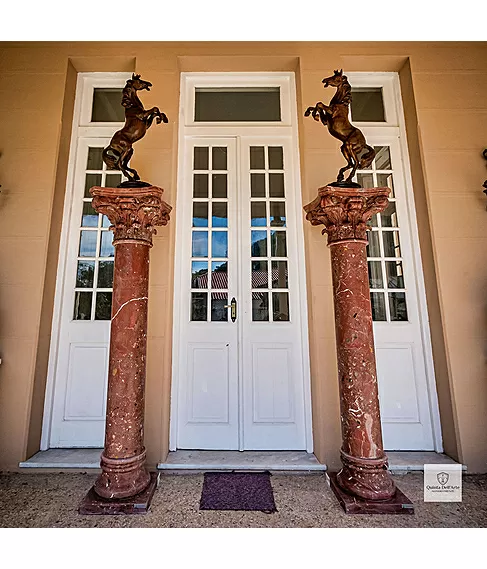 imagem de Coluna Lisa em Mármore Vermelho 200cm - VRMP338