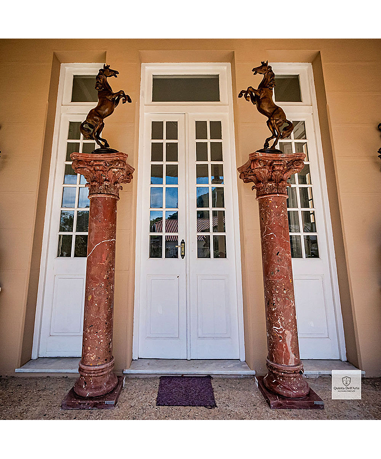 imagem do produto Coluna Lisa em M�rmore Vermelho 200cm VRMP338 Para Projetos Monumentais de Luxo 