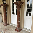 imagem do produto Coluna Lisa em M�rmore Vermelho 200cm VRMP338 Para Projetos Monumentais de Luxo 