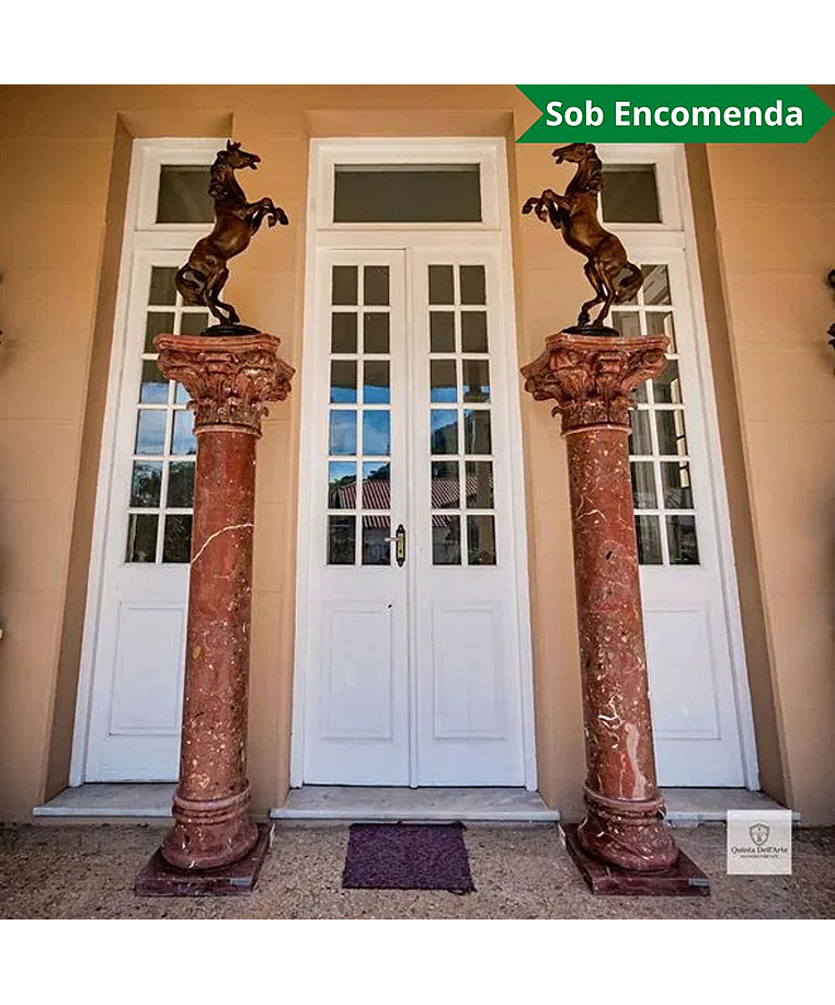 imagem do produto Coluna Lisa em M�rmore Vermelho 200cm - VRMP338