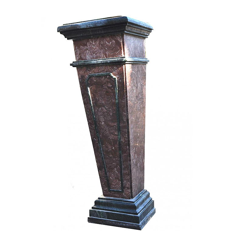 imagem do produto Coluna Triangular Marrom em M�rmore 110cm VRMP184 Paisagismo de Luxo