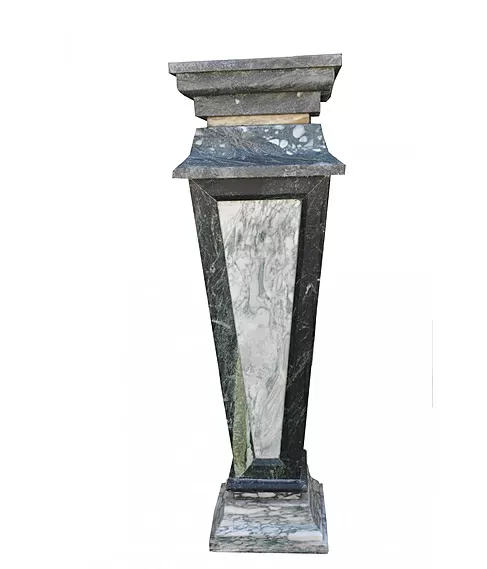 imagem de Coluna Triangular Preta em Mármore 110cm VRMP183 Para Projetos Modernos 