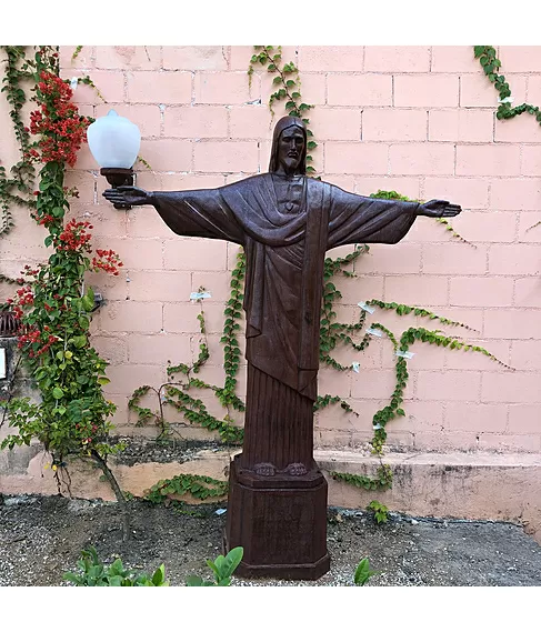 imagem de Cristo Redentor em Ferro Fundido 230cm IF223 Design Clássico
