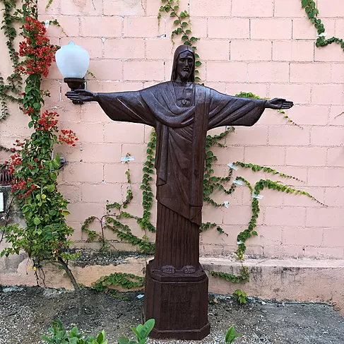 imagem de Cristo Redentor em Ferro Fundido 230cm IF223 Design Clássico