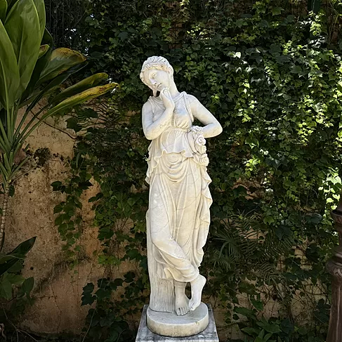 imagem de Dançarina de Canova em Mármore 150cm - EMP218 Graça e Elegância Clássica