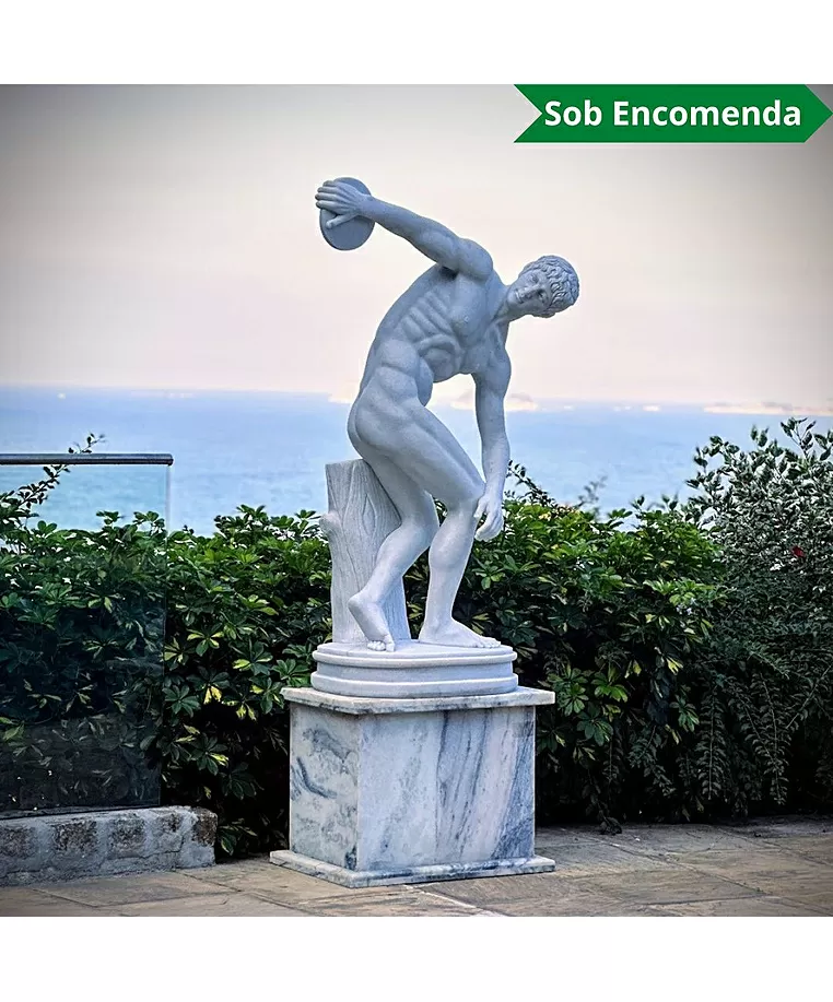 imagem de Discóbulo em Mármore Branco 180cm - EMP597