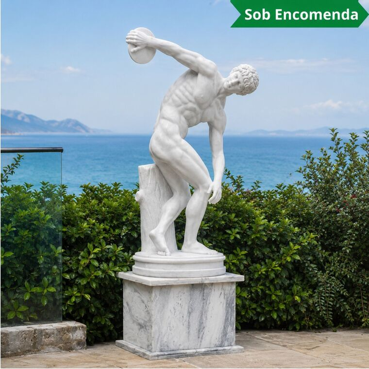 imagem do produto Disc�bulo em M�rmore Branco 180cm - EMP597 Obra Cl�ssica