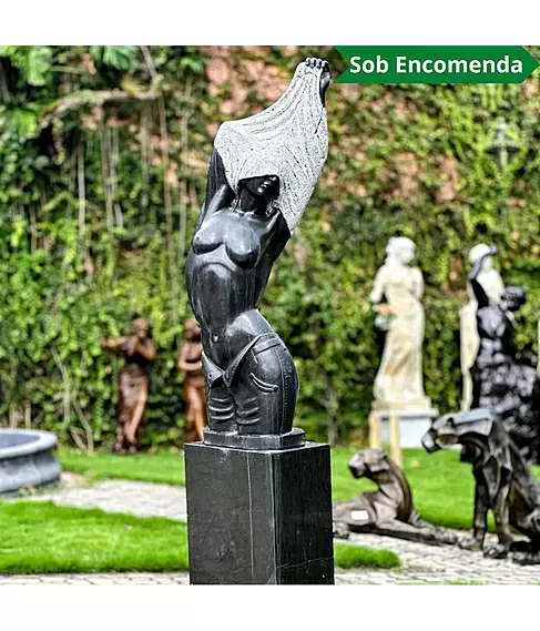 imagem de Dorso La Nuditá em Mármore Preto 120cm - EMP626