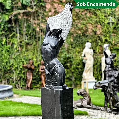 imagem de Dorso La Nuditá em Mármore Preto 120cm - EMP626 Elegância e Estilo Clássico