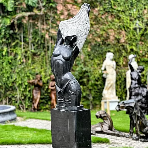 imagem de Dorso La Nuditá em Mármore Preto 120cm - EMP626 Elegância e Estilo Clássico