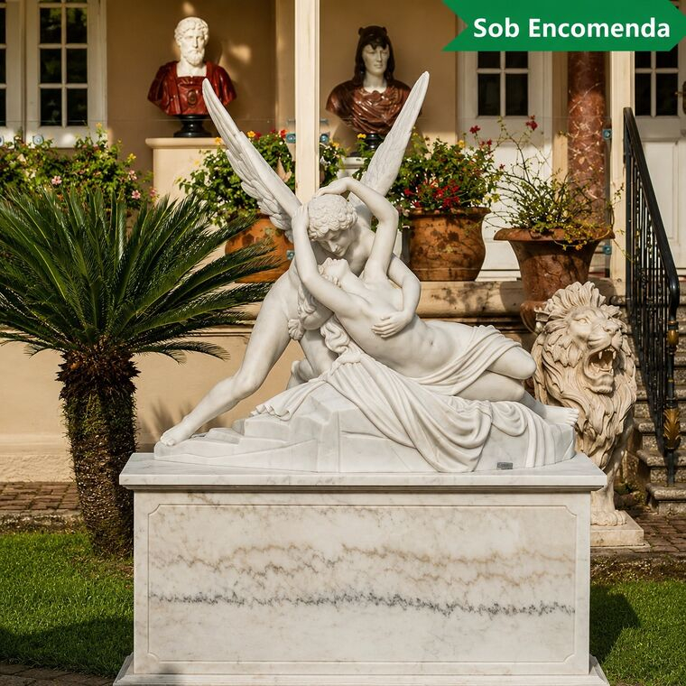 imagem do produto Eros e Psique em M�rmore 210cm - EMP598 Obra Cl�ssica