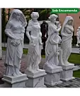 imagem do produto Escultura 4 Esta��es 160cm M�rmore Branco - EMP496 Arte Cl�ssica para Jardins