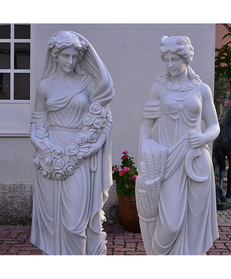 imagem do produto Escultura 4 Esta��es 160cm M�rmore Branco - EMP496