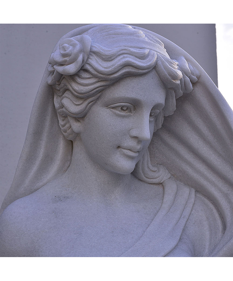 imagem do produto Escultura 4 Esta��es 160cm M�rmore Branco - EMP496