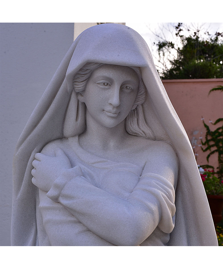 imagem do produto Escultura 4 Esta��es 160cm M�rmore Branco - EMP496