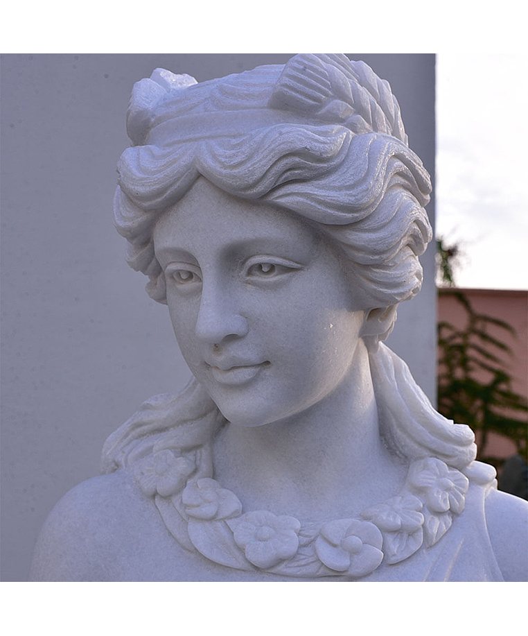 imagem do produto Escultura 4 Esta��es 160cm M�rmore Branco - EMP496