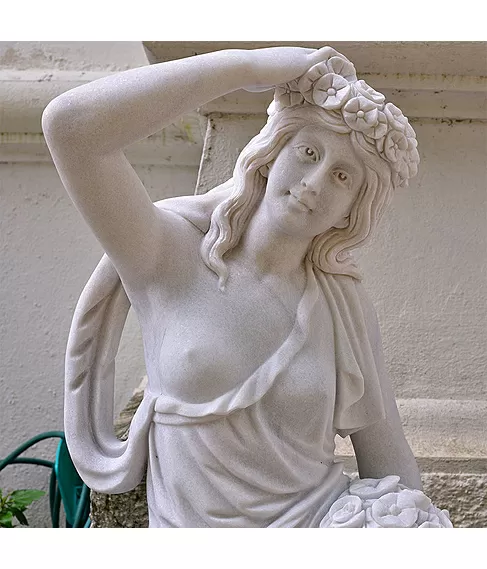 imagem de Escultura 4 Estações 160cm Mármore Branco - EMP516 Destaque no Paisagismo