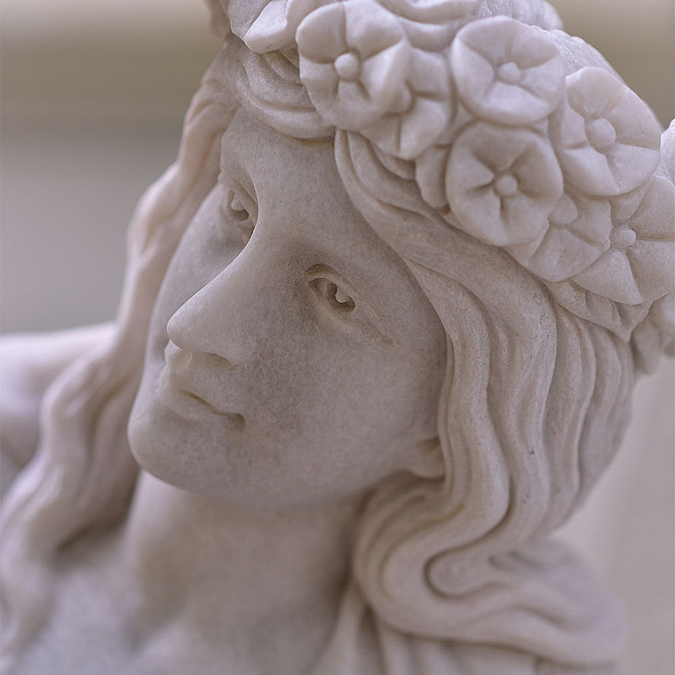 imagem do produto Escultura 4 Esta��es 160cm M�rmore Branco - EMP516 Destaque no Paisagismo
