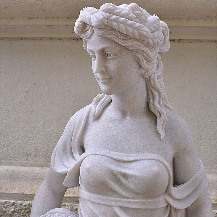 imagem do produto Escultura 4 Esta��es 160cm M�rmore Branco - EMP516 Destaque no Paisagismo