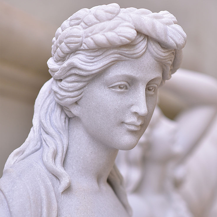 imagem do produto Escultura 4 Esta��es 160cm M�rmore Branco - EMP516 Destaque no Paisagismo