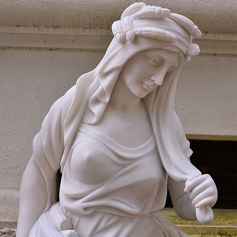 imagem do produto Escultura 4 Esta��es 160cm M�rmore Branco - EMP516 Destaque no Paisagismo
