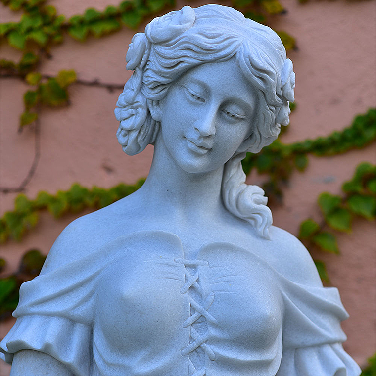 imagem do produto Escultura 4 Esta��es 160cm M�rmore Branco - EMP517 Design Cl�ssico para Jardins