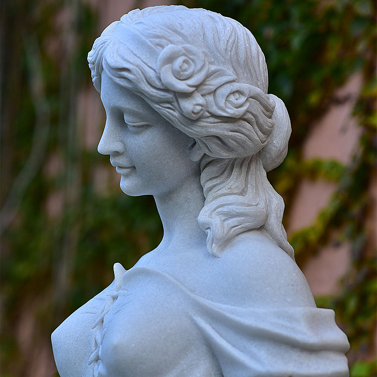 imagem do produto Escultura 4 Esta��es 160cm M�rmore Branco - EMP517 Design Cl�ssico para Jardins