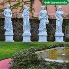 imagem do produto Escultura 4 Esta��es 160cm M�rmore Branco - EMP517