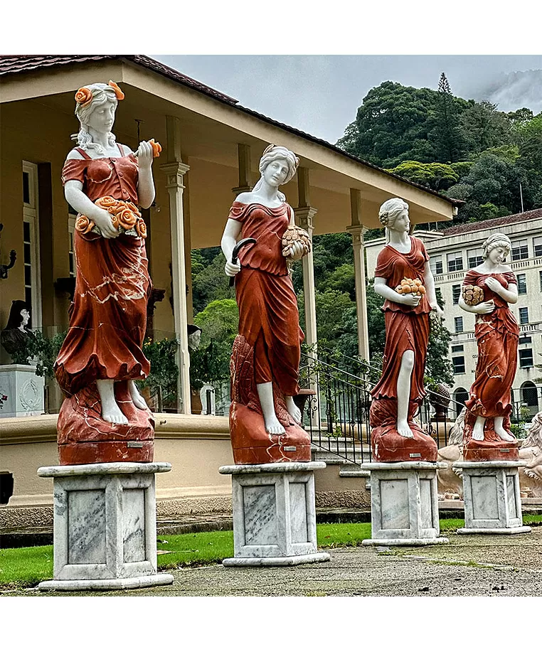 imagem de Escultura 4 Estações 160cm Mármore Color - EMP473