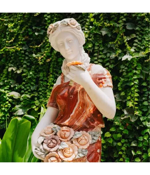 imagem de Escultura 4 Estações 160cm Mármore Color - EMP473 Peça Decorativa Elegante