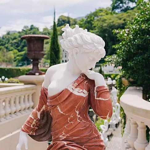 imagem de Escultura 4 Estações 160cm Mármore Color - EMP520 Arte e Harmonia Clássica