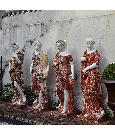 imagem de Escultura 4 Estações 160cm Mármore Color - EMP522