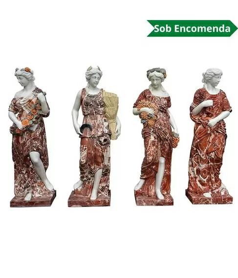 imagem de Escultura 4 Estações 160cm Mármore Color - EMP522