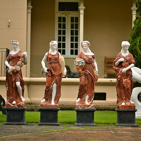 imagem de Escultura 4 Estações 160cm Mármore Color - EMP522 Jardins de Luxo