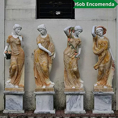 imagem de Escultura 4 Estações 160cm Onix - EMP521 Presença no Paisagismo