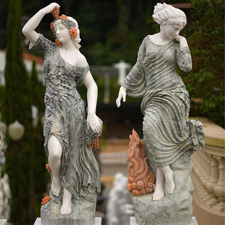 imagem do produto Escultura 4 Esta��es do Ano M�rmore Green 160cm - EMP492 Jardins de Luxo