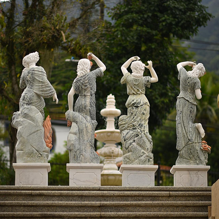 imagem do produto Escultura 4 Esta��es do Ano M�rmore Green 160cm - EMP492 Jardins de Luxo