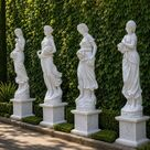 imagem do produto Escultura 4 Esta��es em M�rmore Branco 200cm - EMP698 Destaque no Paisagismo