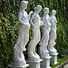 imagem do produto Escultura 4 Esta��es em M�rmore Branco 200cm - EMP698 Destaque no Paisagismo