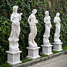 imagem do produto Escultura 4 Esta��es em M�rmore Branco 200cm - EMP698