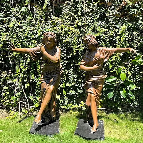 imagem de Escultura A Fusão em Bronze 125cm - EBZ618 Arte Escultural Imponente 