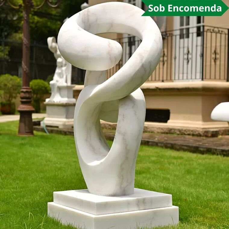 imagem do produto Escultura Abstrata em M�rmore 150cm EMP768 Design Contempor�neo para Projetos Sofisticado
