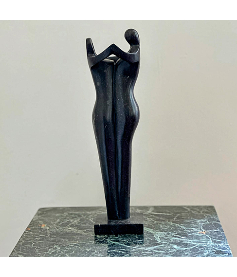 imagem de Escultura Abstrato 30cm Mrmore Preto EMP250A