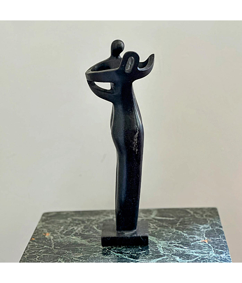 imagem de Escultura Abstrato 30cm Mrmore Preto EMP250A