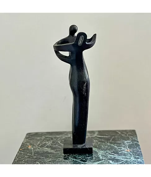 imagem de Escultura Abstrato 30cm Mármore Preto EMP250A