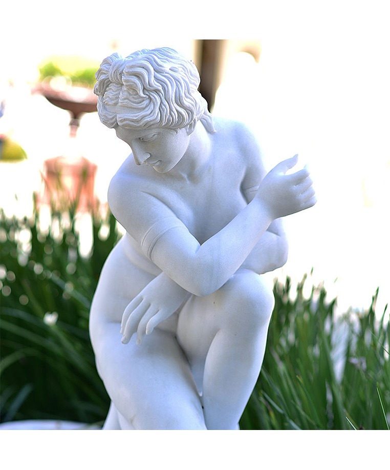 imagem do produto Escultura Afrodite Agachada em M�rmore 87cm - EMP447 Eleg�ncia e Design Cl�ssico
