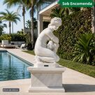 imagem do produto Escultura Afrodite Agachada em M�rmore 87cm - EMP447 Eleg�ncia e Design Cl�ssico